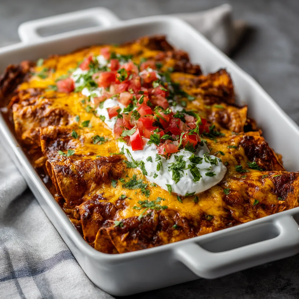 Cheesy Chicken Enchiladas Bake