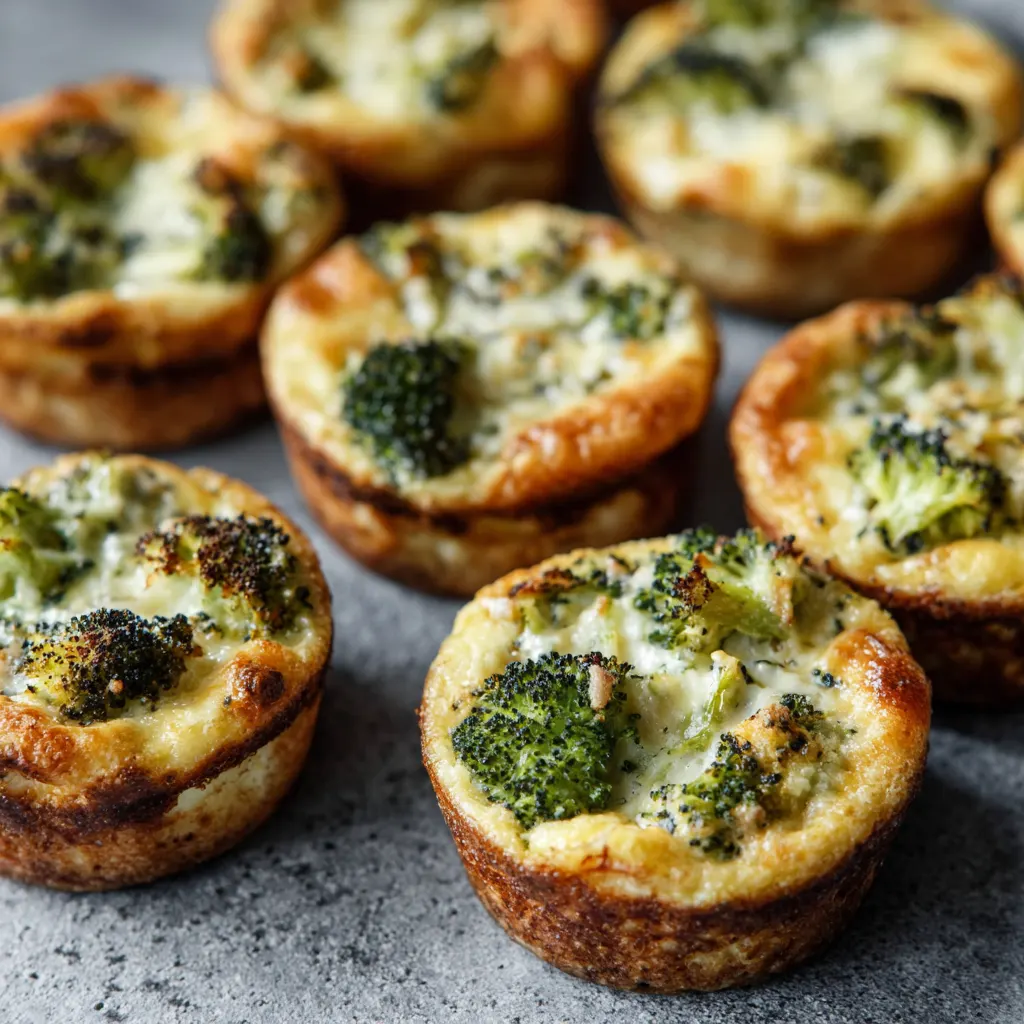 Broccoli Cheddar Mini Quiches