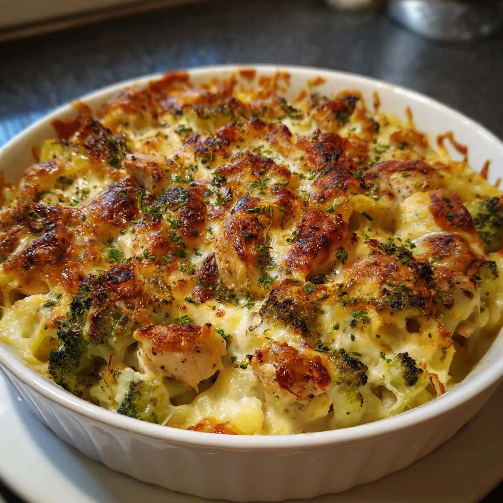 Broccoli and Chicken Cheese Bake
