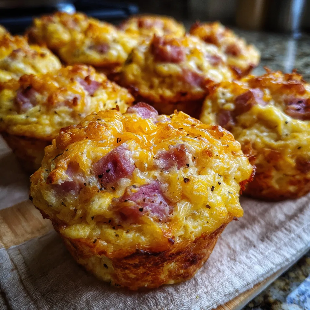 Brown Sugar Ham Breakfast Muffins