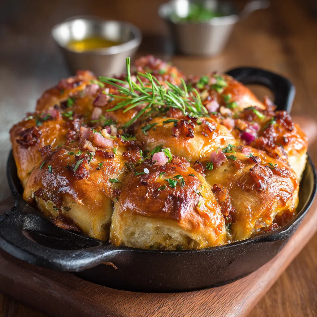 Brown Sugar Ham Pull-Apart Rolls