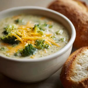 Cheesy Broccoli Rice Soup