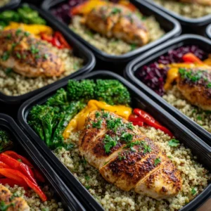 Chicken Quinoa Meal Prep Bowls