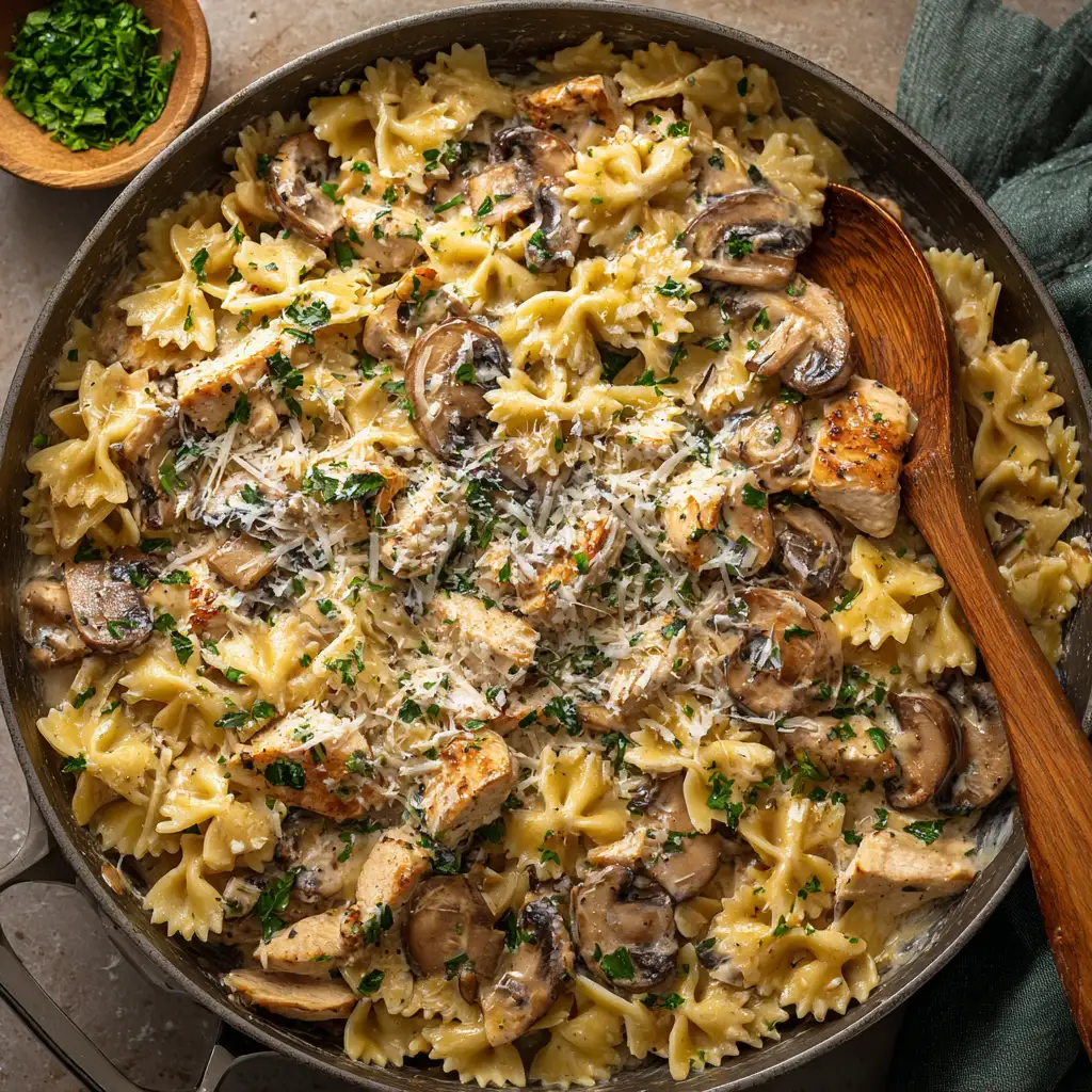 Creamy Mushroom Chicken Pasta