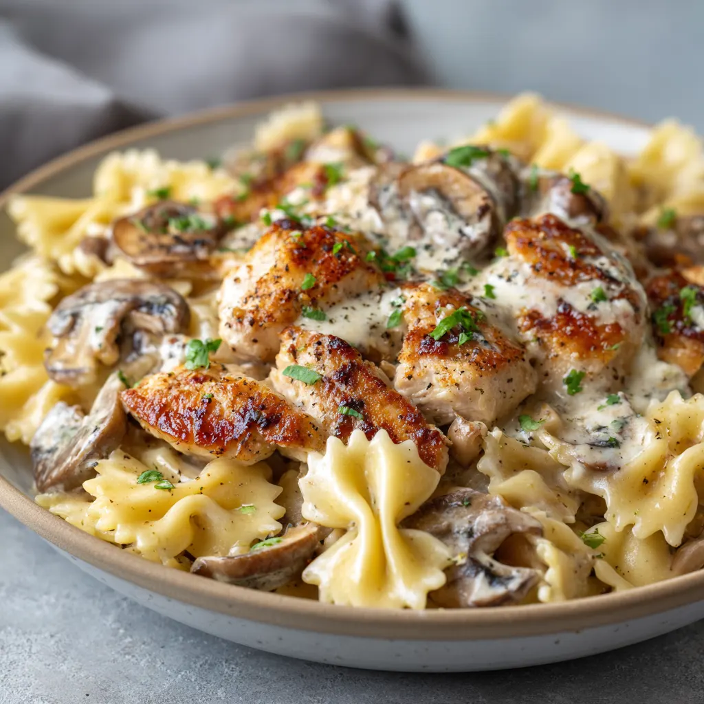 Creamy Mushroom Chicken Pasta