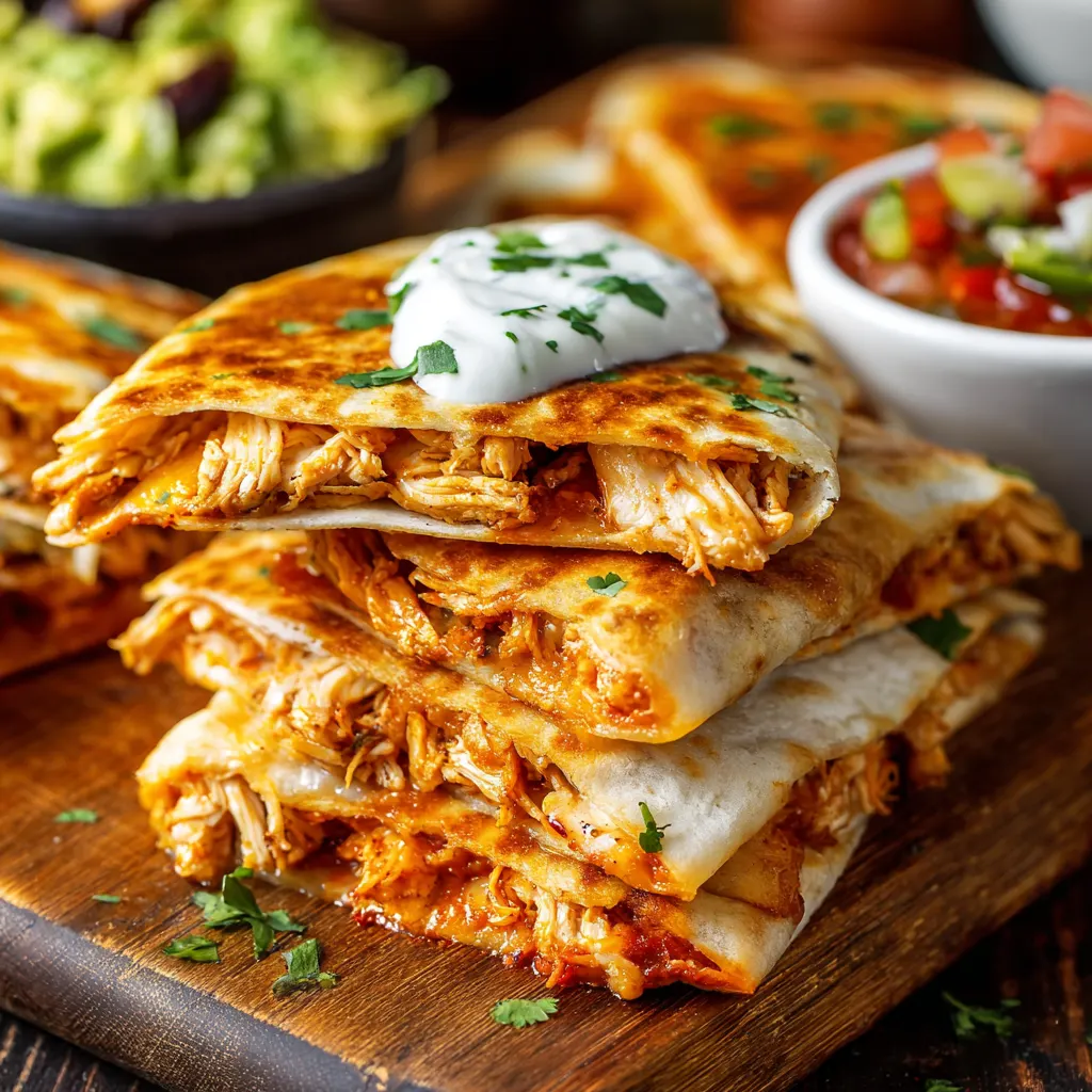 Crispy Chicken Quesadillas