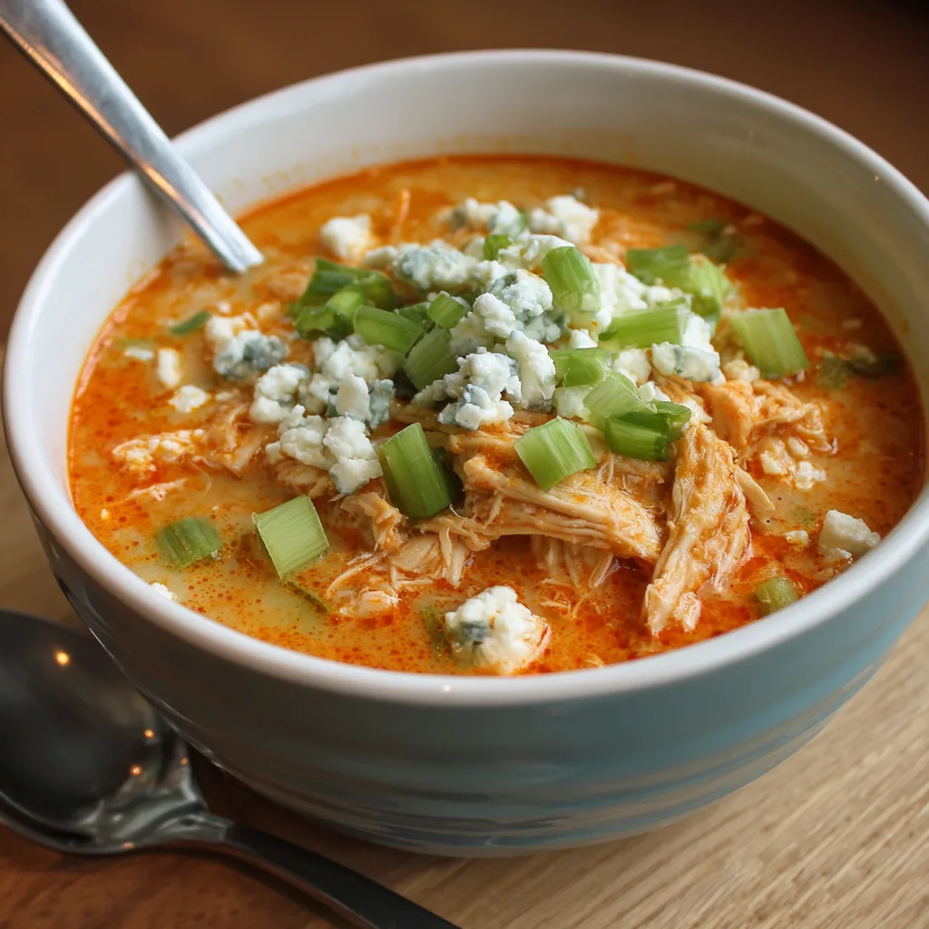 Crockpot Buffalo Chicken Soup