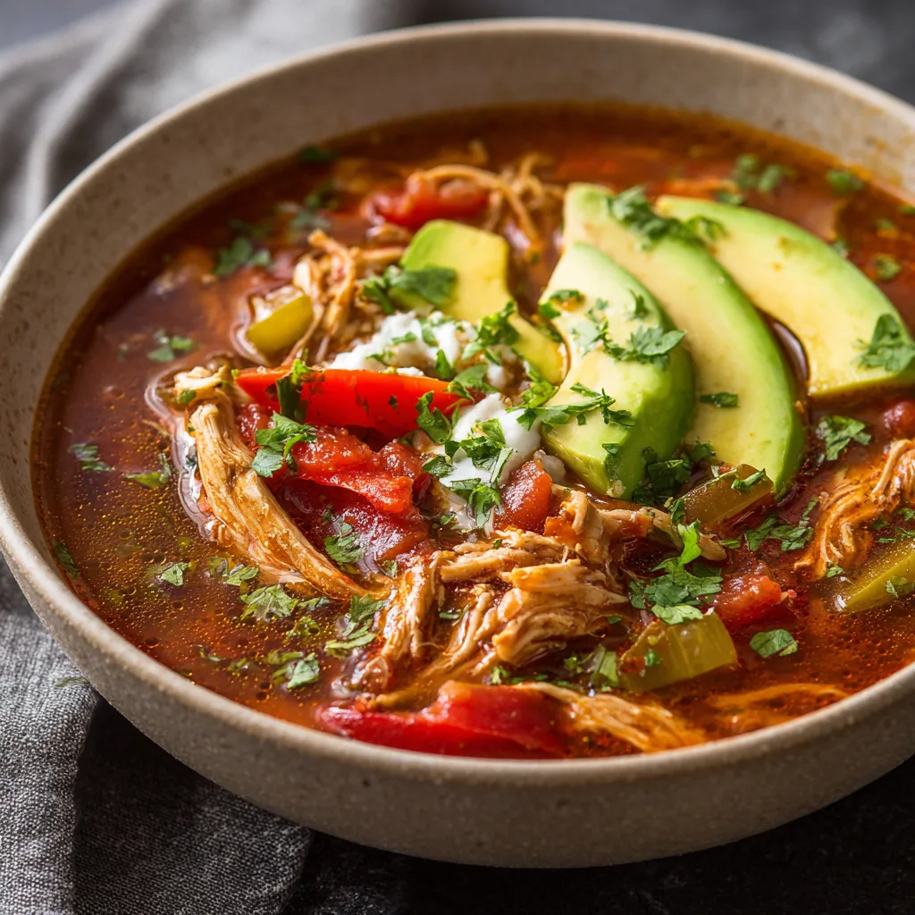 Crockpot Chicken Fajita Soup