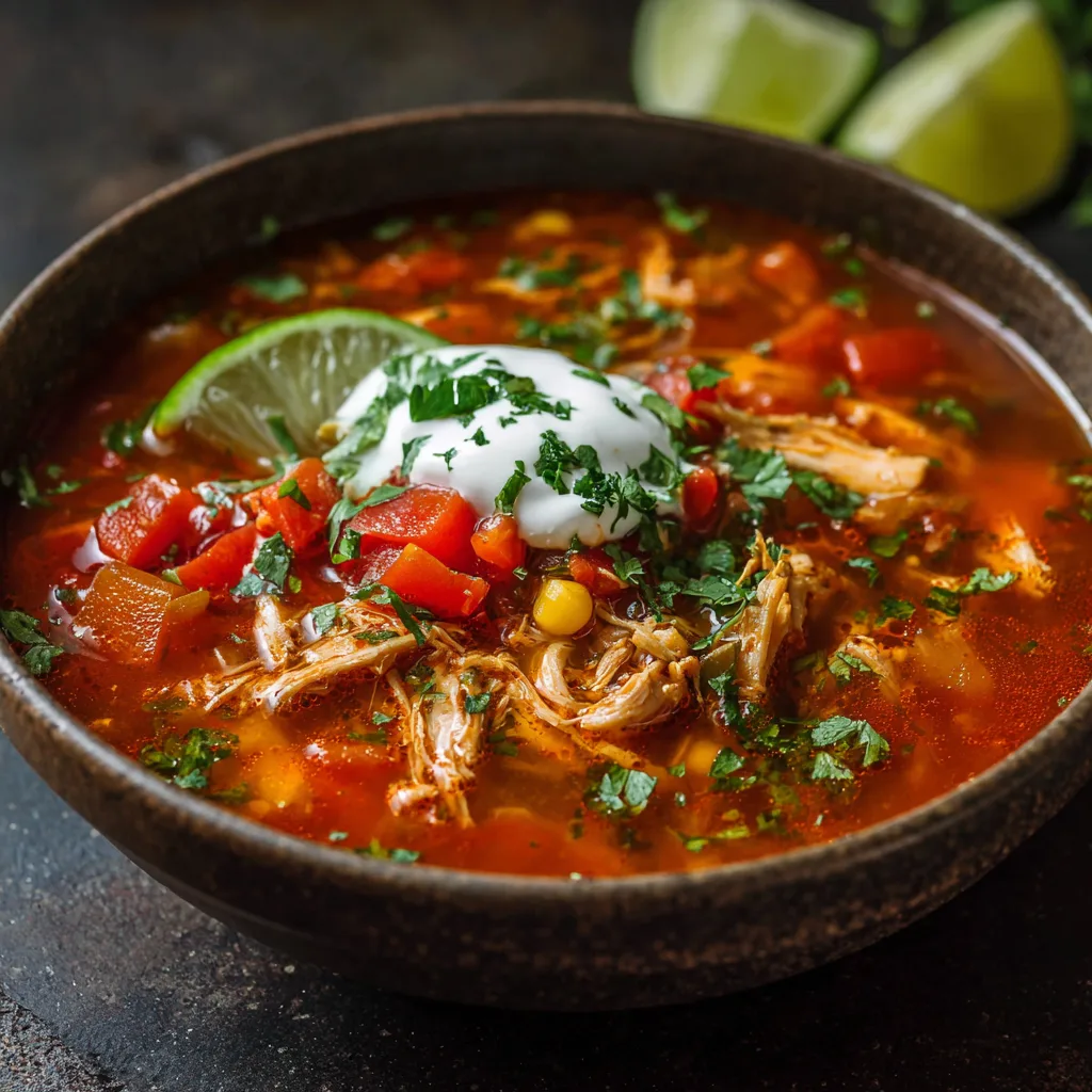 Crockpot Chicken Fajita Soup