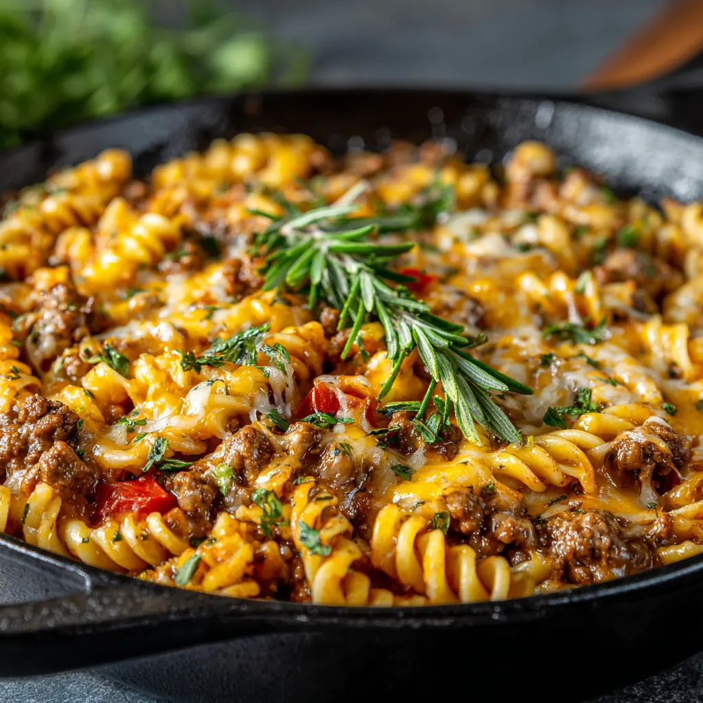 Cheesy Beef Pasta Recipe