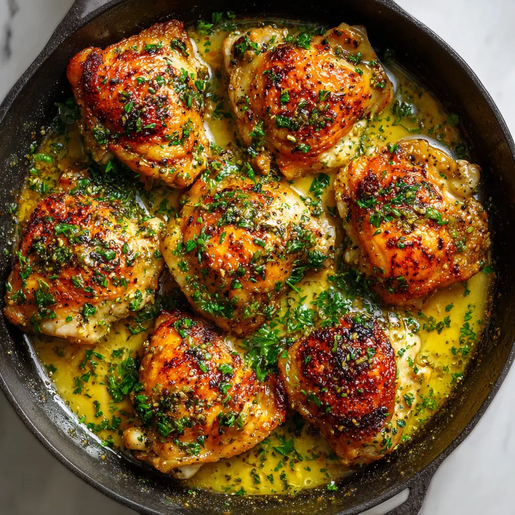 Easy Garlic Butter Chicken Thighs Recipe