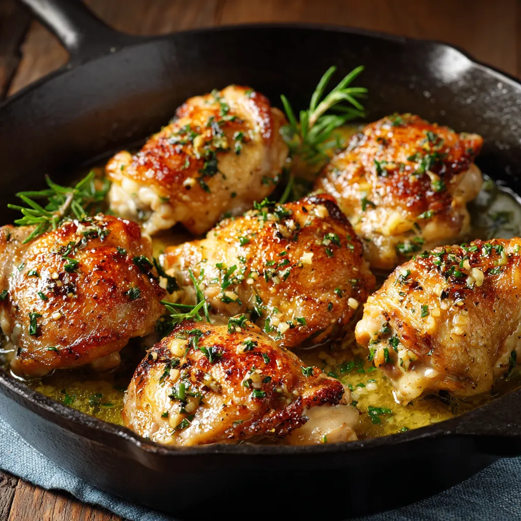 Easy Garlic Butter Chicken Thighs Recipe