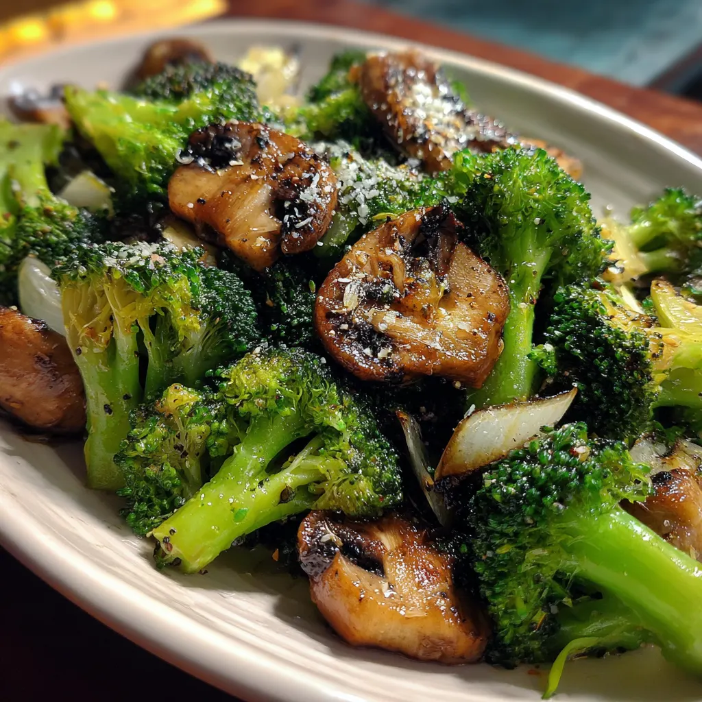 Garlic Butter Broccoli and Mushrooms