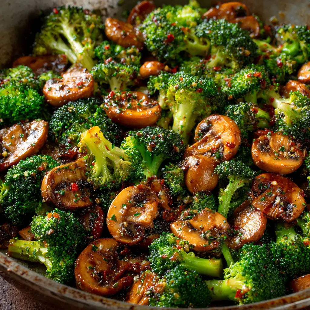 Garlic Butter Broccoli and Mushrooms