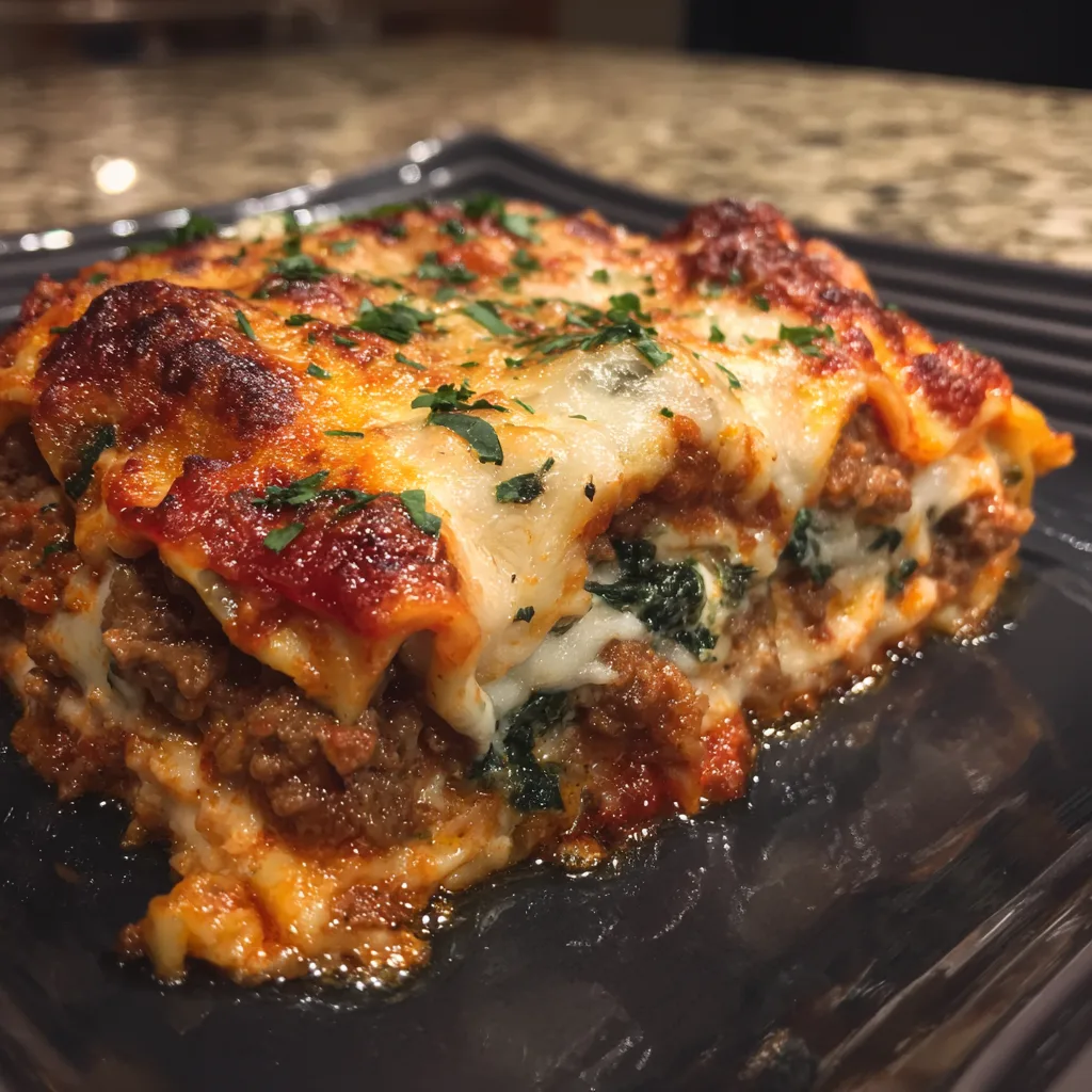 Ground Beef and Spinach Lasagna
