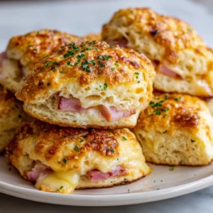 Ham & Cheese Stuffed Biscuits