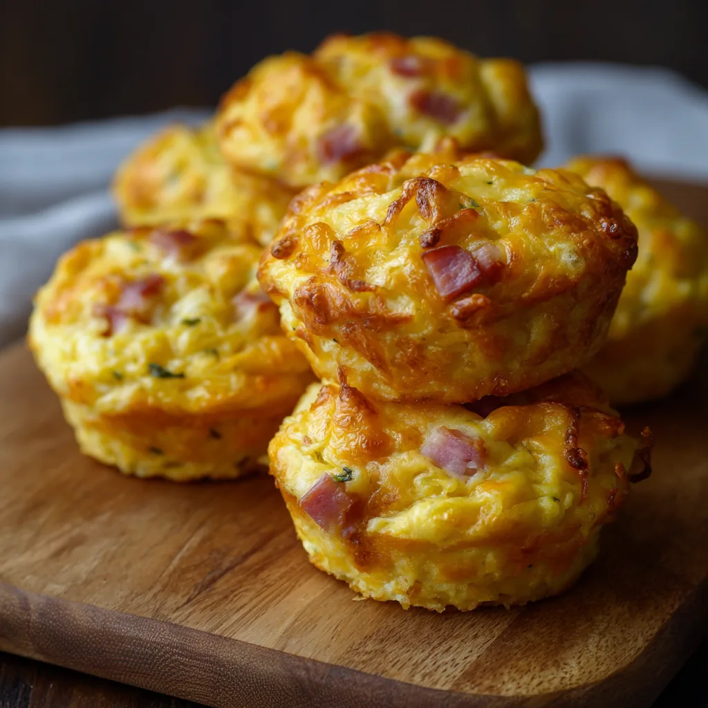 Ham and Cheese Soft Muffins