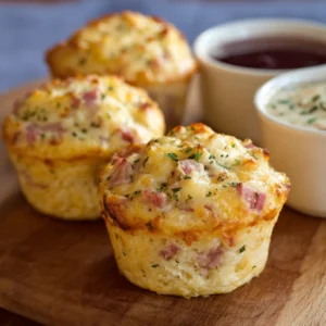 Ham and Cheese Soft Muffins