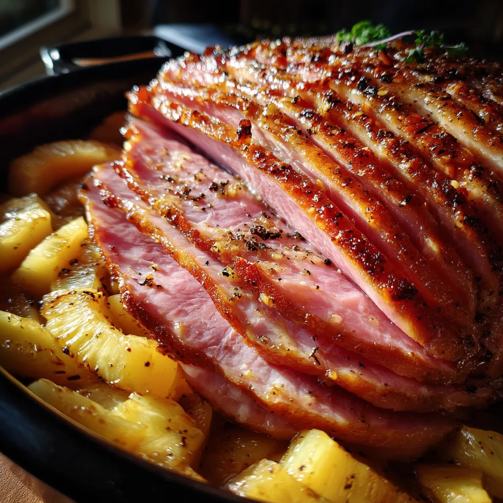 Honey Glazed Ham with Pineapple