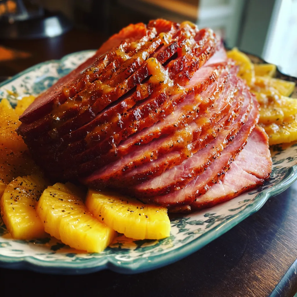 Honey Glazed Ham with Pineapple