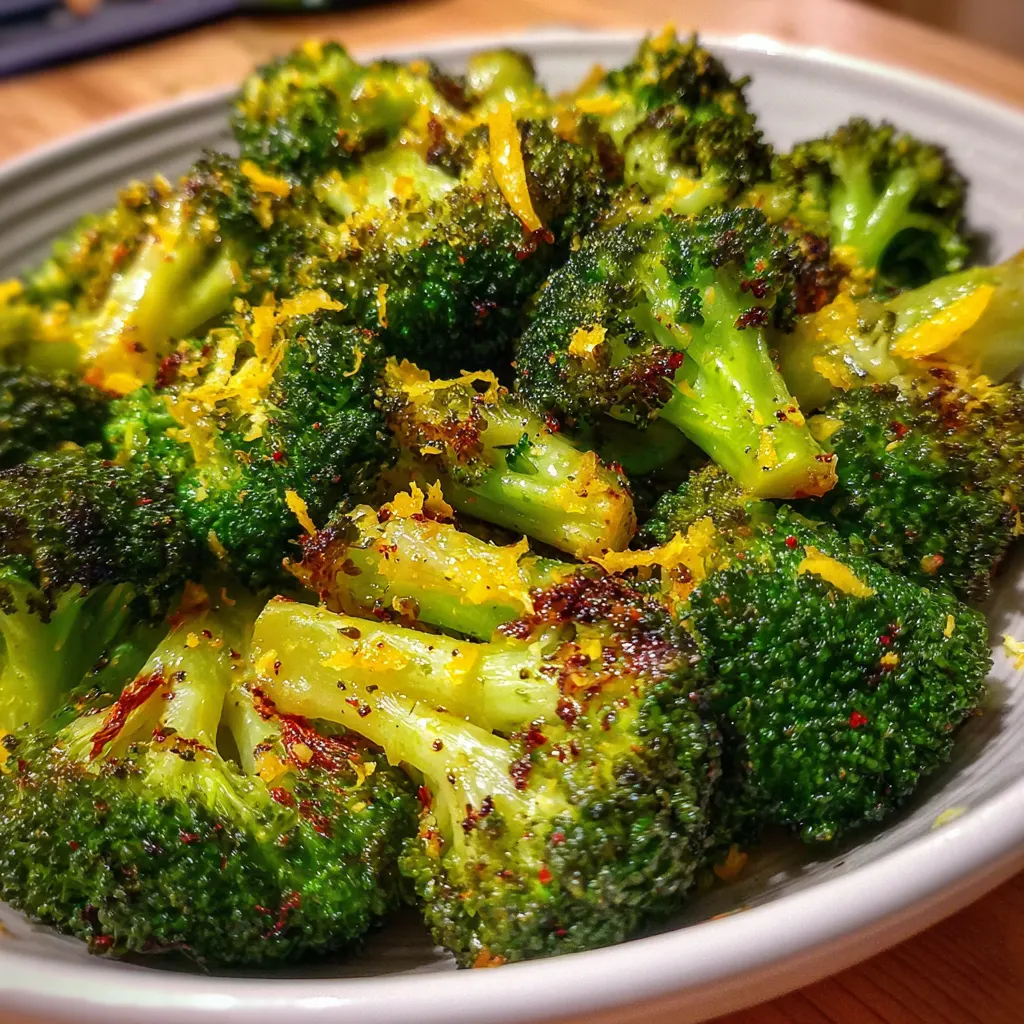 Oven-Roasted Broccoli with Lemon Zest
