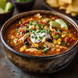 Slow Cooker Chicken Tortilla Soup