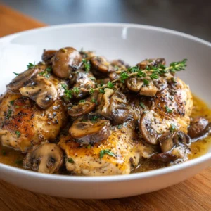 Slow Cooker Chicken and Mushrooms