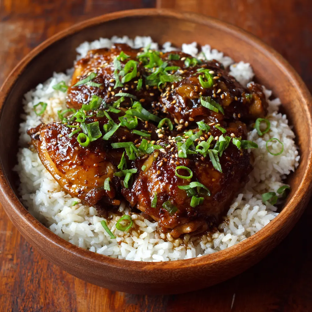 Slow Cooker Teriyaki Chicken Thighs