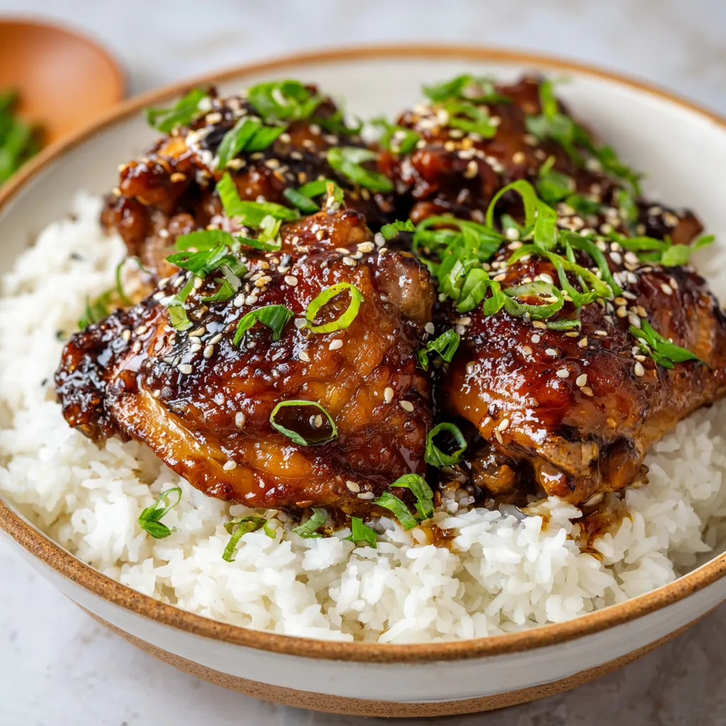 Slow Cooker Teriyaki Chicken Thighs