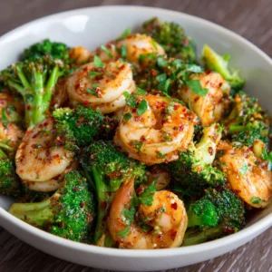 Spicy Garlic Shrimp & Broccoli