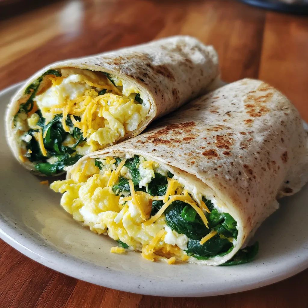 Spinach Egg Breakfast Wrap