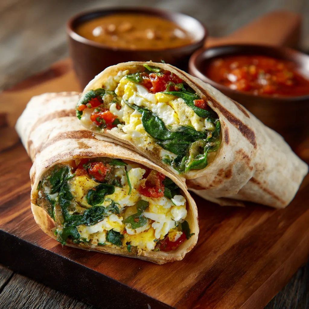 Spinach Egg Breakfast Wrap