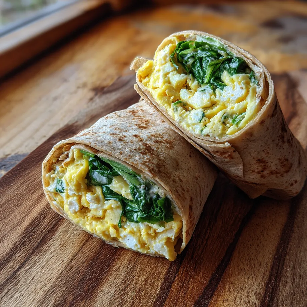 Spinach Egg Breakfast Wrap