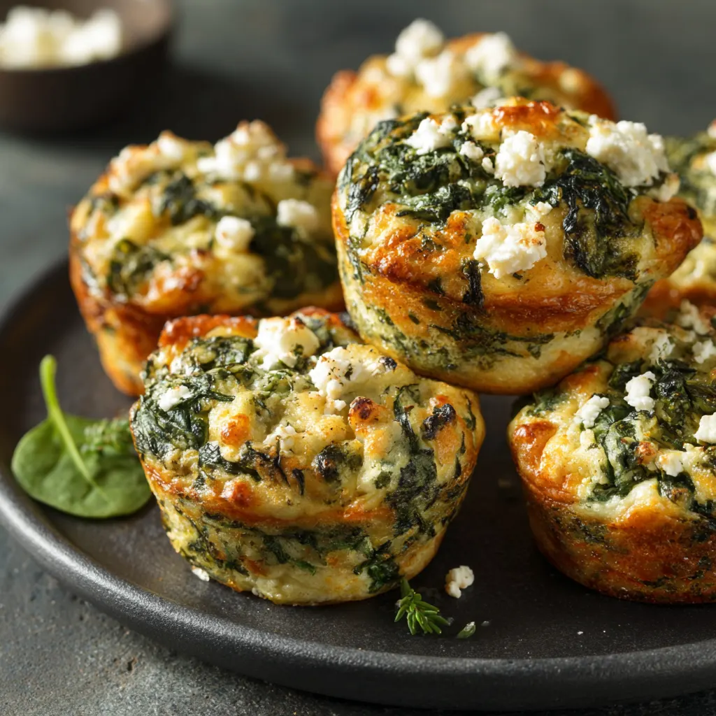Spinach and Feta Muffins Healthy Snacks