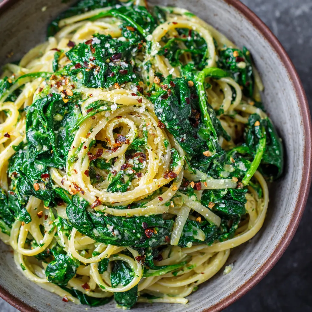 Spinach Garlic Pasta