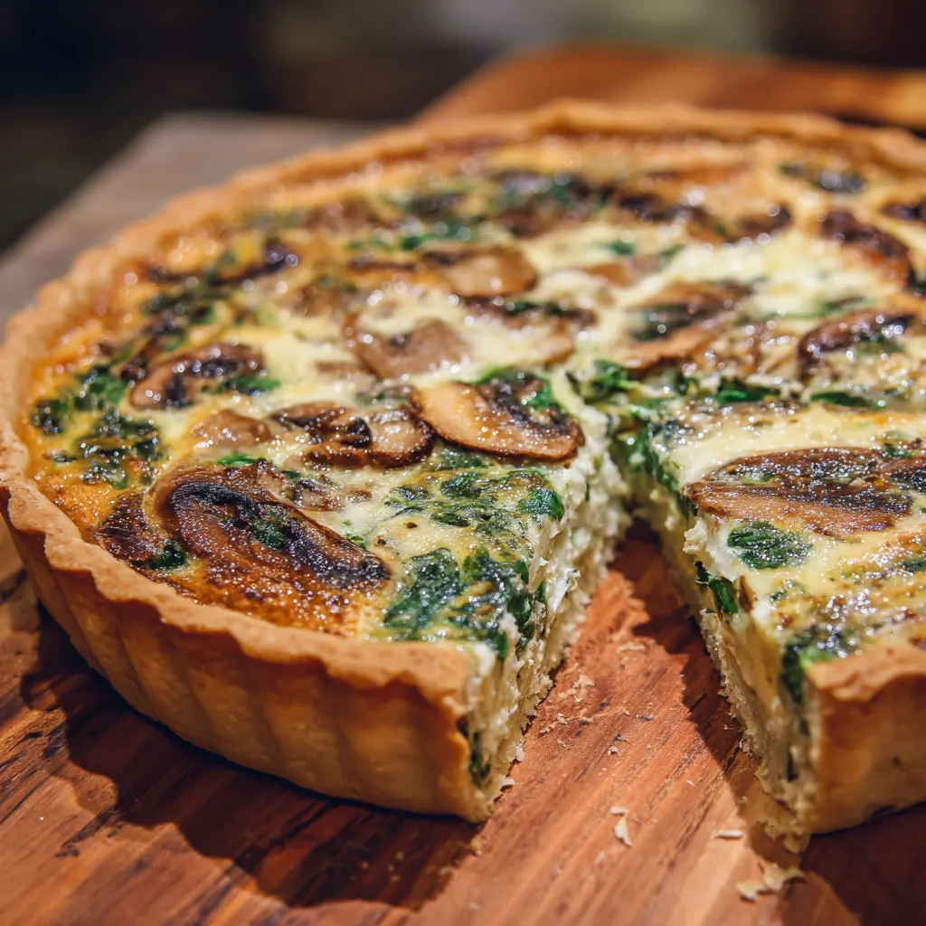 Spinach Mushroom Quiche