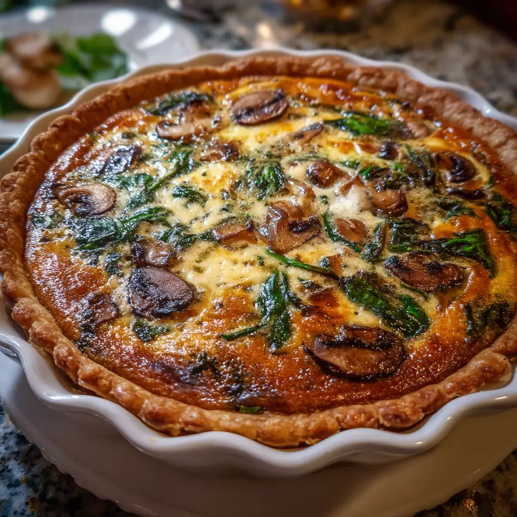 Spinach Mushroom Quiche