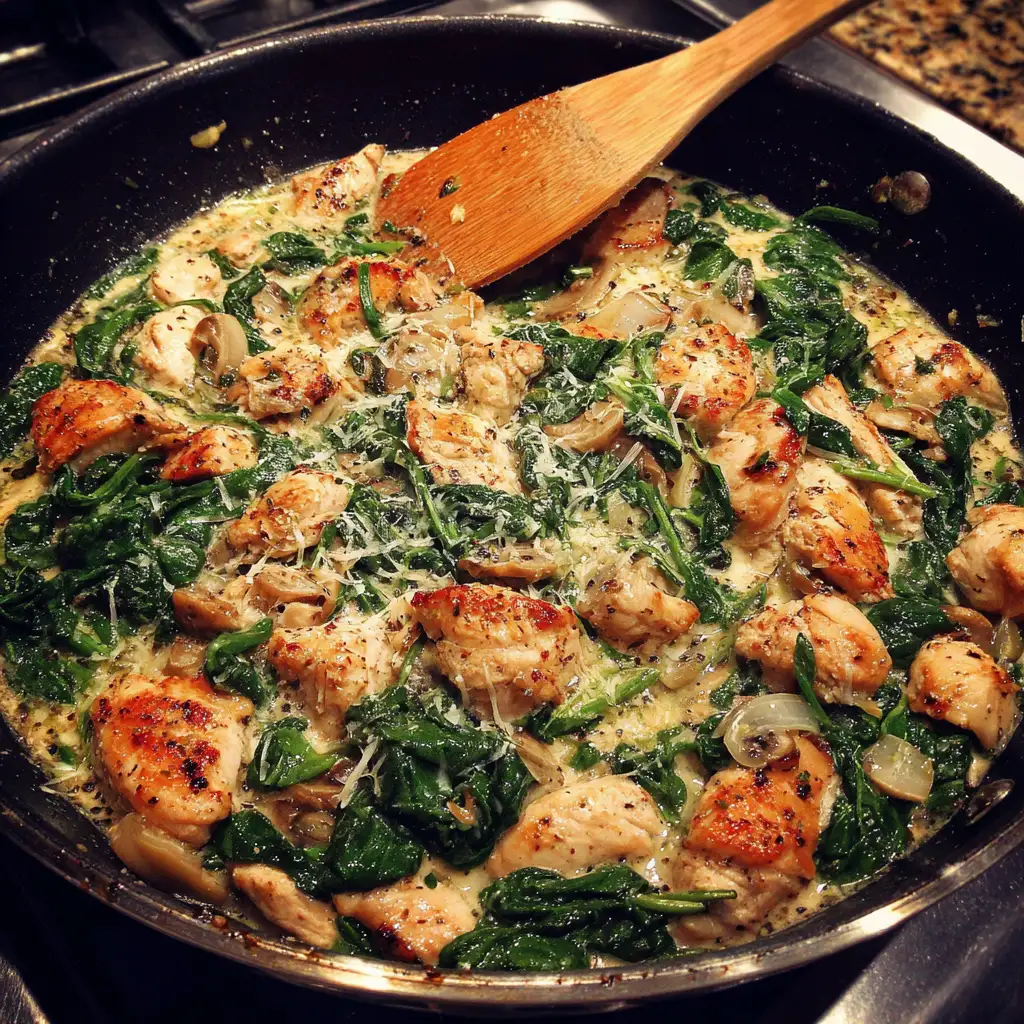 Spinach and Chicken Skillet Dinner
