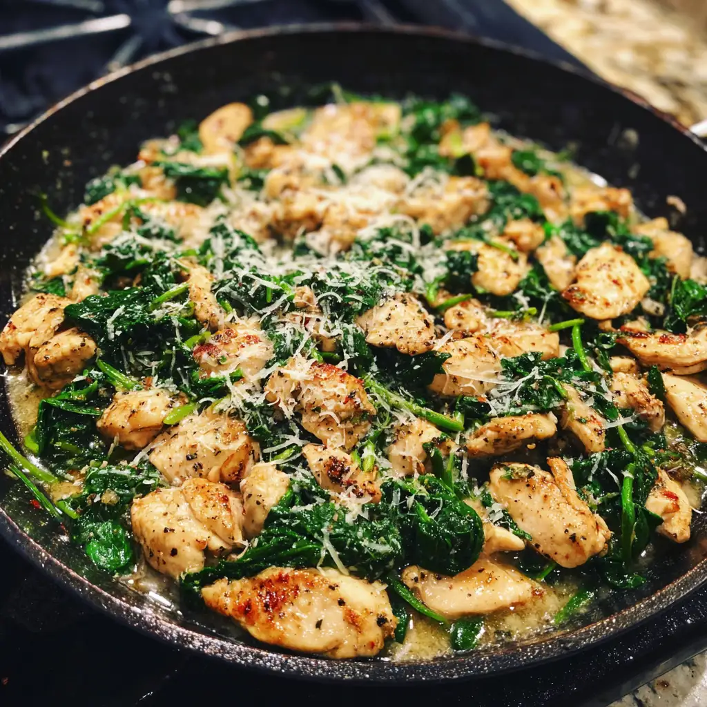 Spinach and Chicken Skillet Dinner

