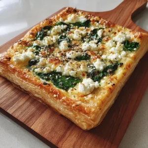 Spinach and Feta Puff Pastry Tart