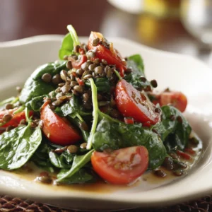 Spinach Lentil Salad
