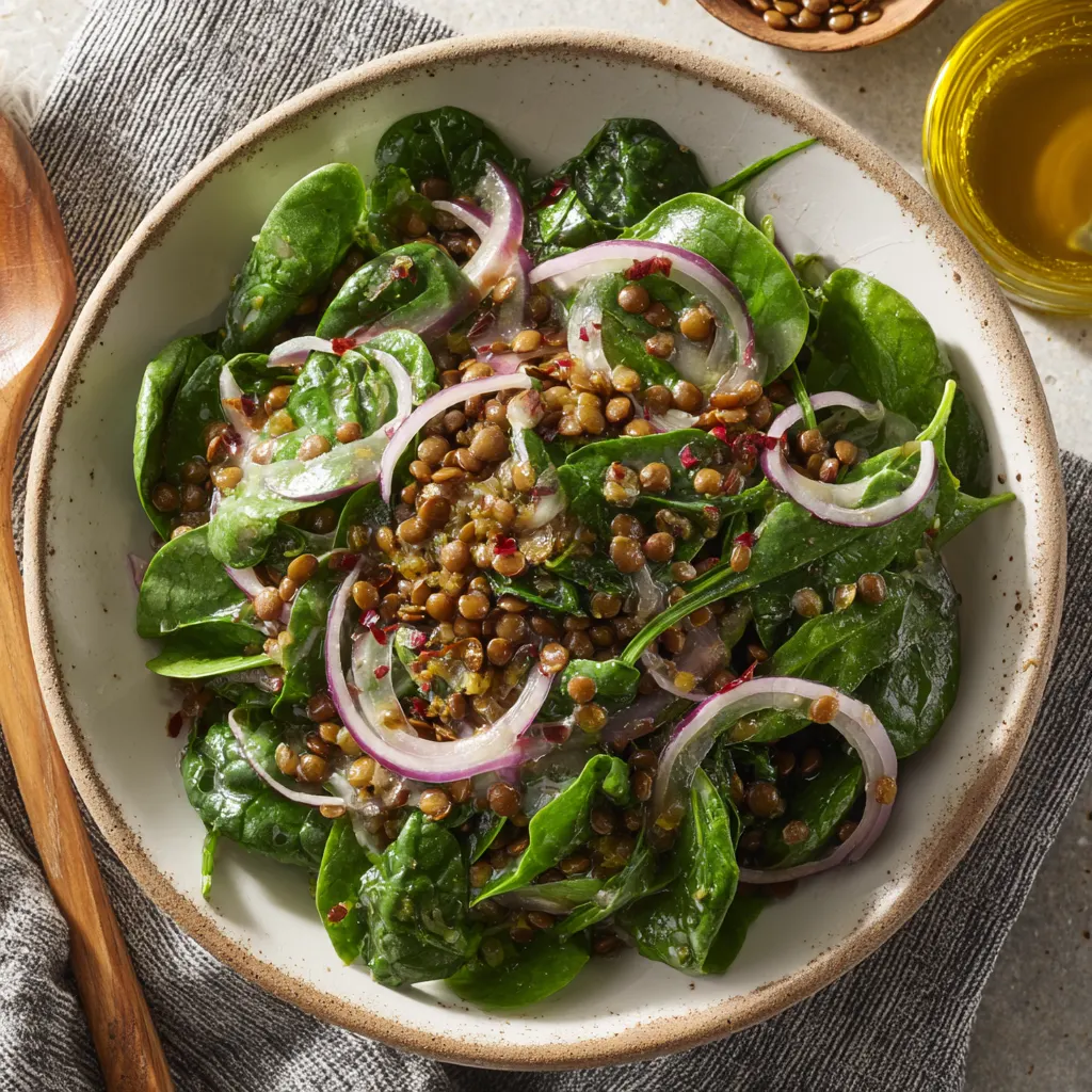 Spinach Lentil Salad