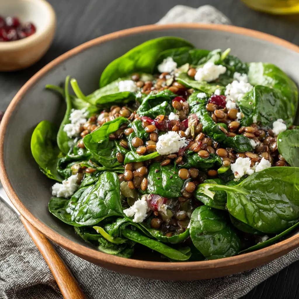 Spinach Lentil Salad