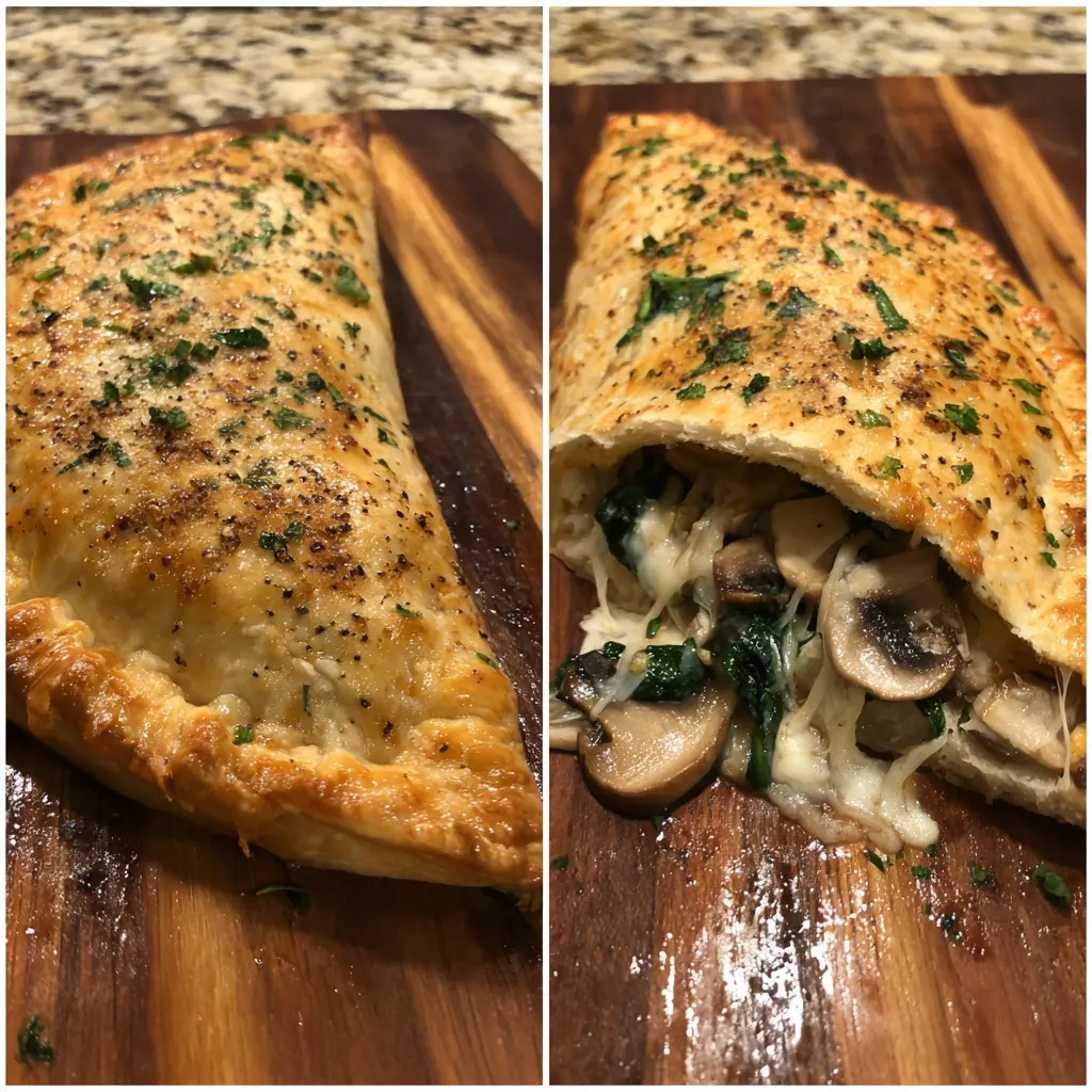 Spinach Mushroom Calzones