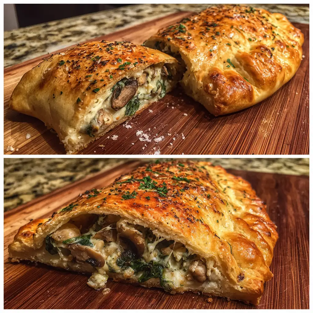 Spinach Mushroom Calzones