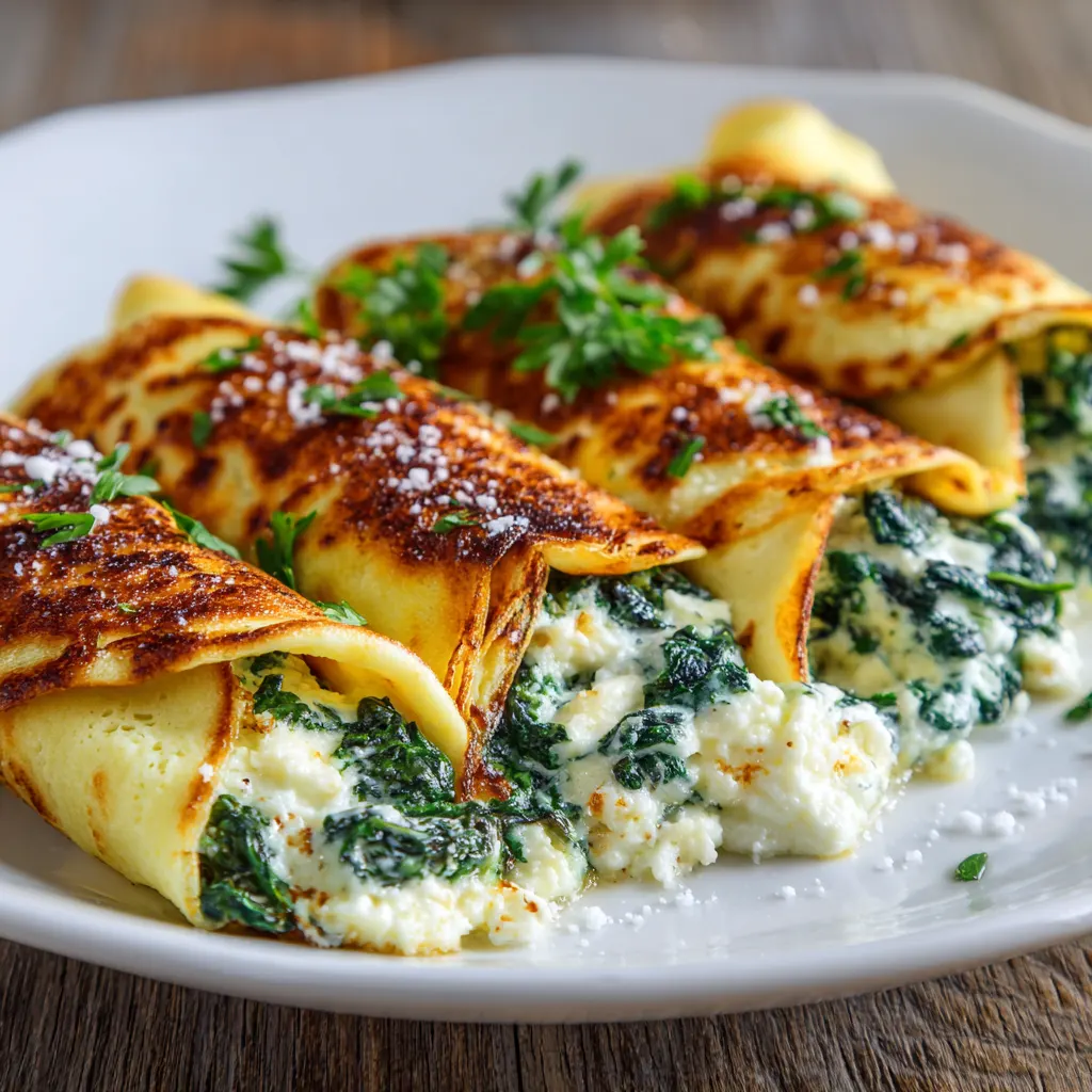 Spinach Ricotta Crepes