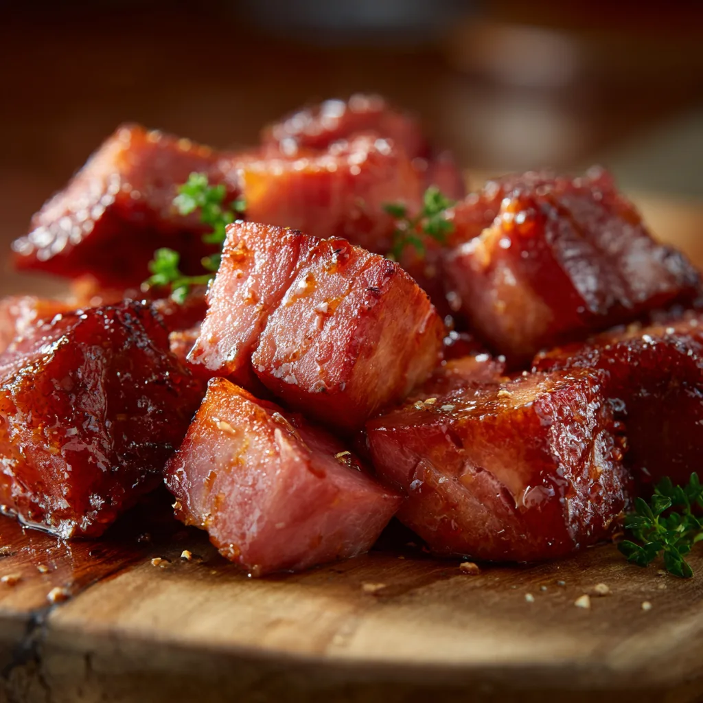 Sweet Glazed Ham Pieces