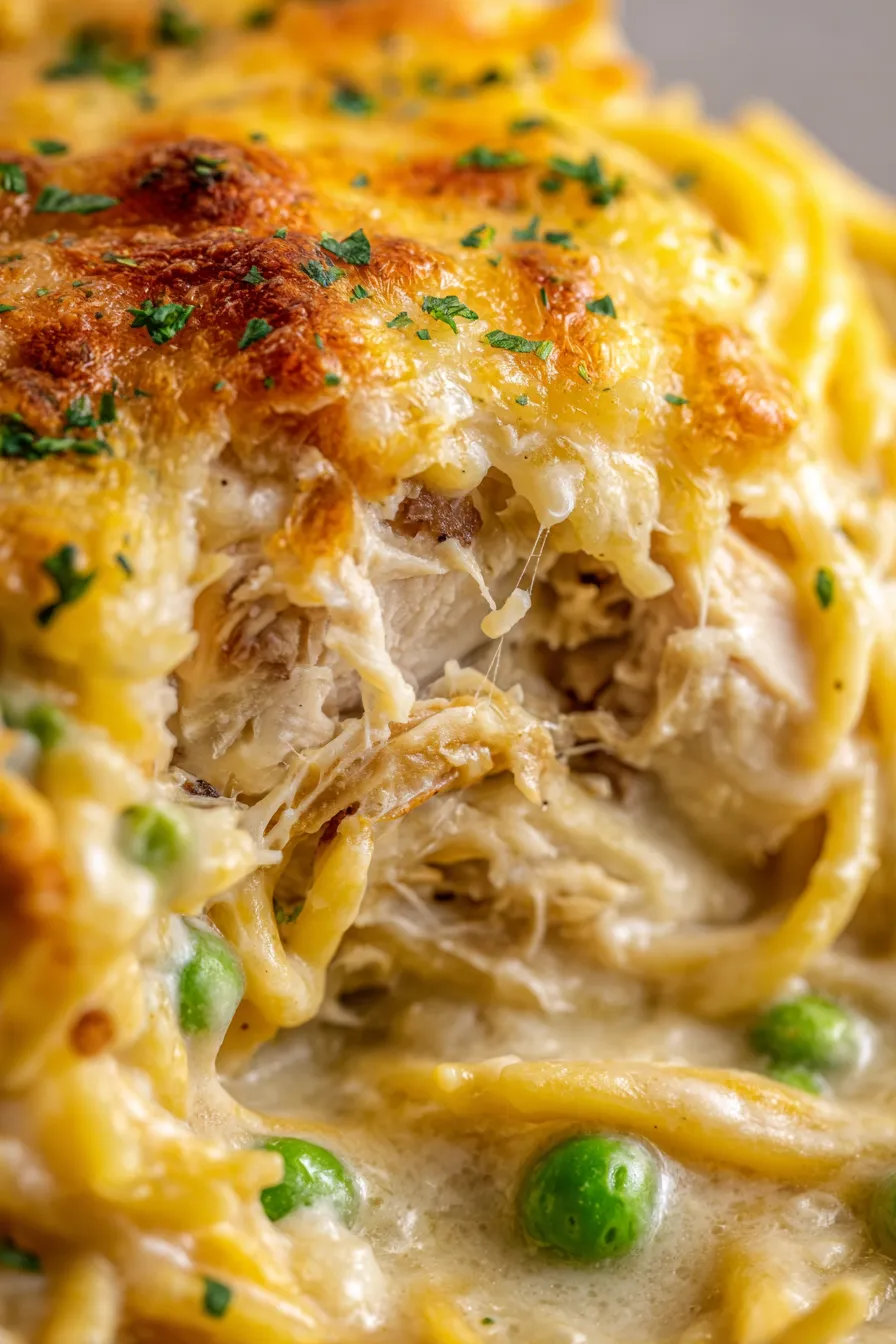 shredded chicken and sauce