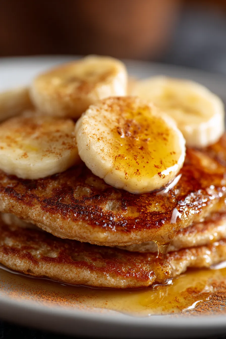 Banana Oatmeal Pancakes (No Sugar Added)-texture-closeup