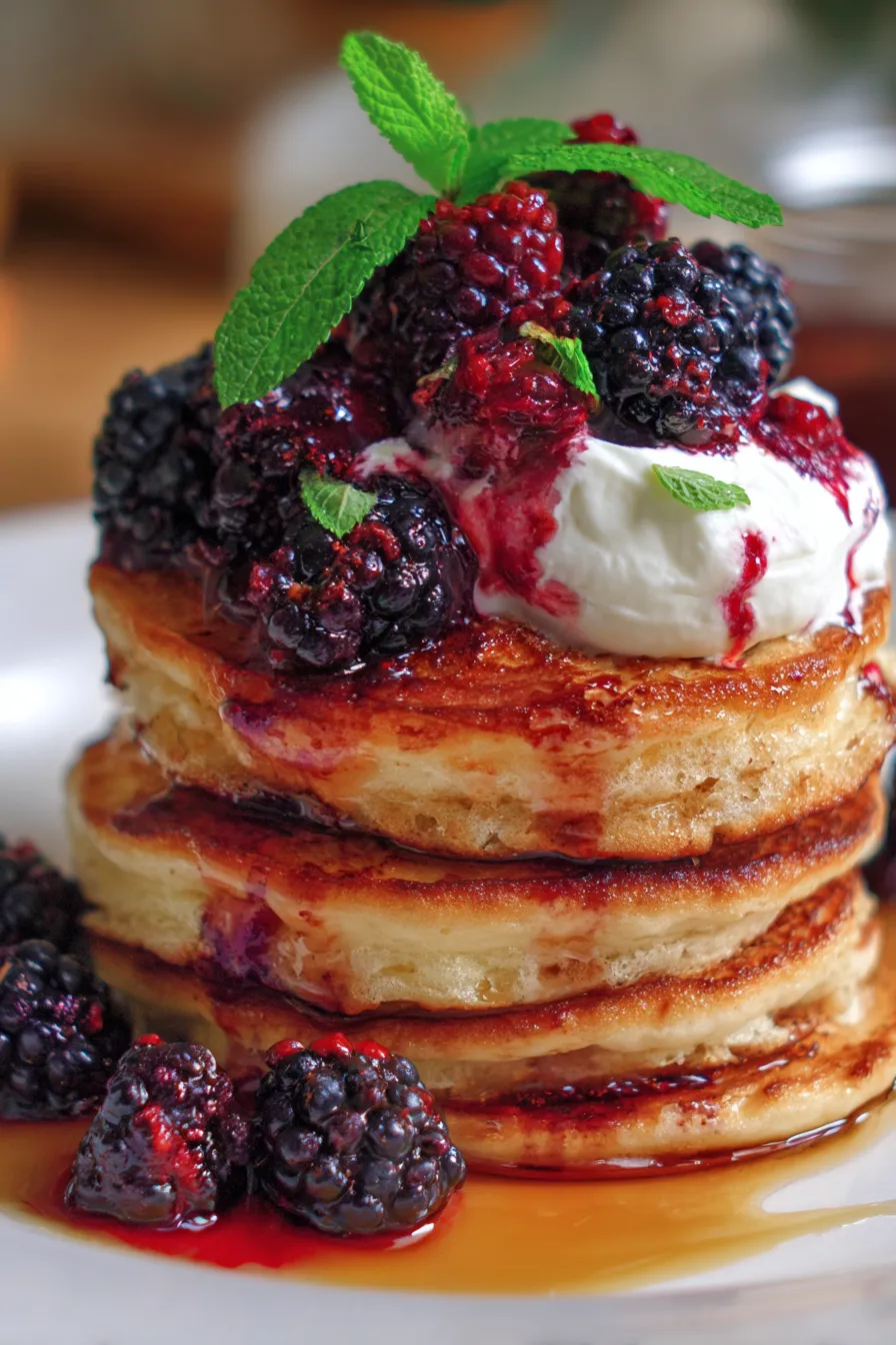Blackberry Vanilla Pancakes-batter-mixing-closeup
